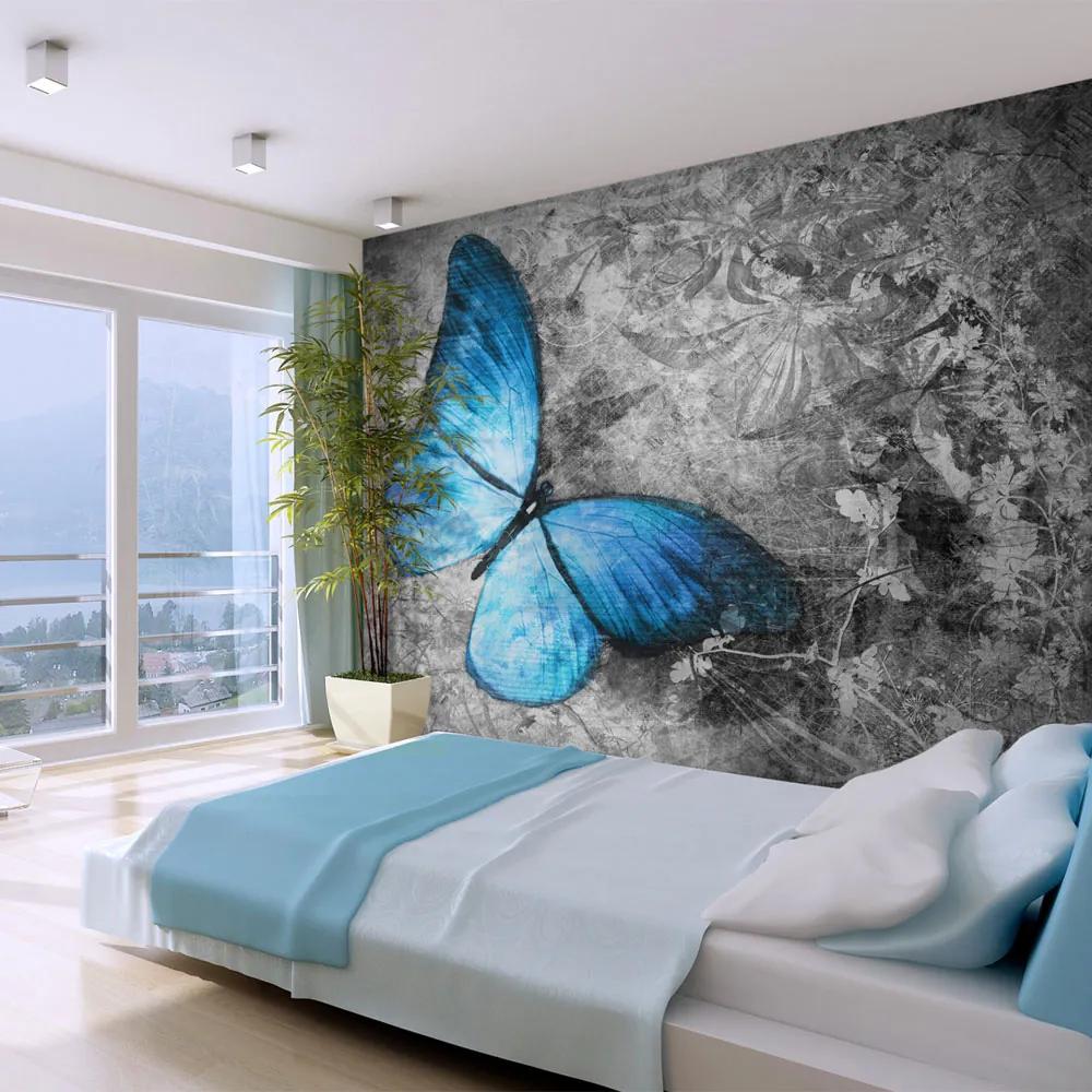 Artgeist Fototapeta - Blue butterfly Veľkosť: 196x154, Verzia: Samolepiaca