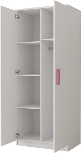 Šatníková skriňa SCOUT - biela (viac variant)