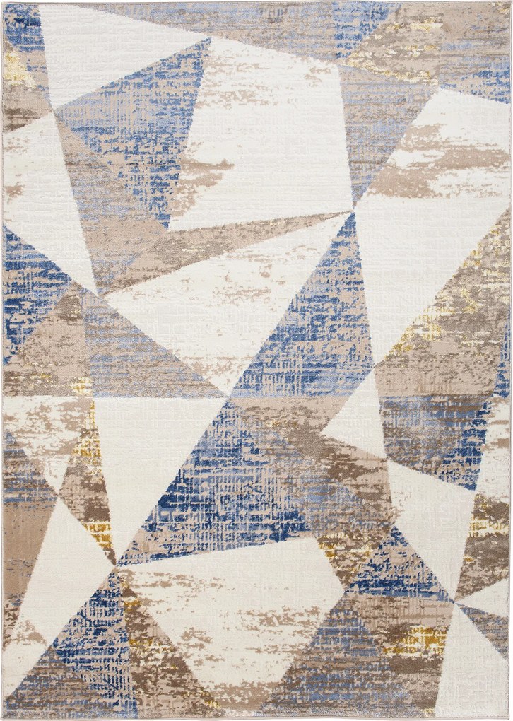 TA Koberec D663M BIELA/TMAVOMODRÁ ASTHANE Rozmer: 140x200 cm