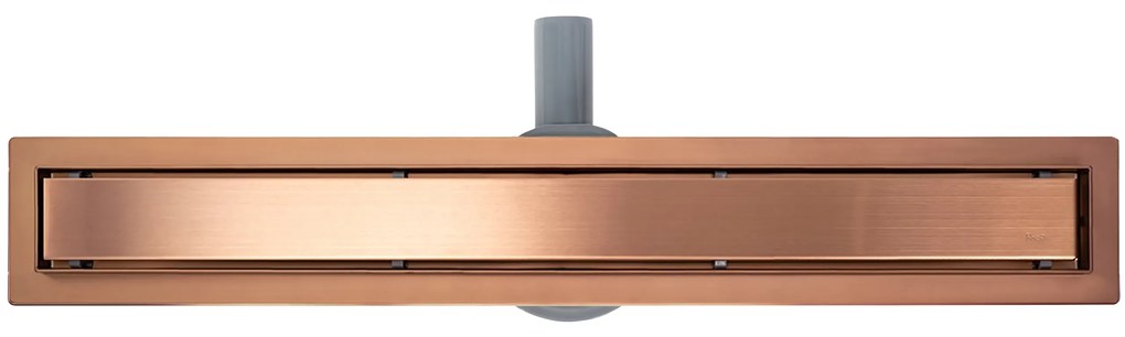 Rea Neox Pro, sprchový odtokový žľab 90cm s otočným sifónom o 360stupňov, medená matná, REA-G4803