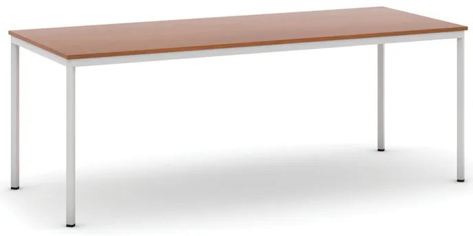 Jedálenský stôl, 200x80 cm, sivá podnož, čerešňa