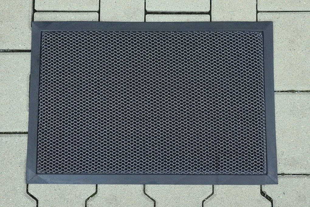 Hamat, Rohožka Blitz 3D 314 Antracit – na von aj na doma, 45x75, šedá, chodba / predsieň