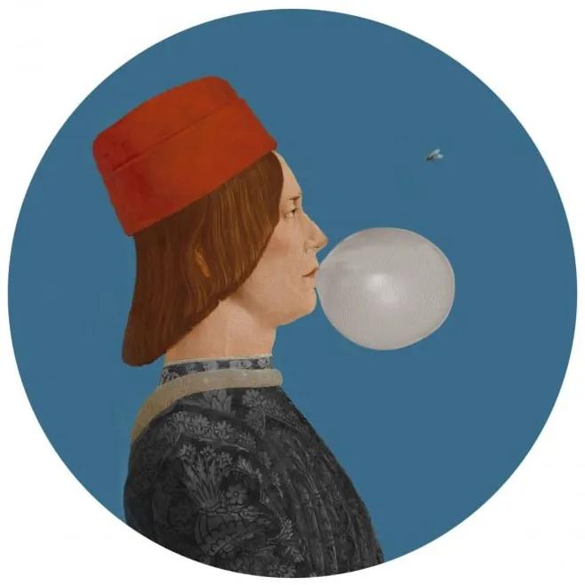 WALLCOLORS Dots Boy with Bubble Gum blue - tapeta POVRCH: Prowall Canvas