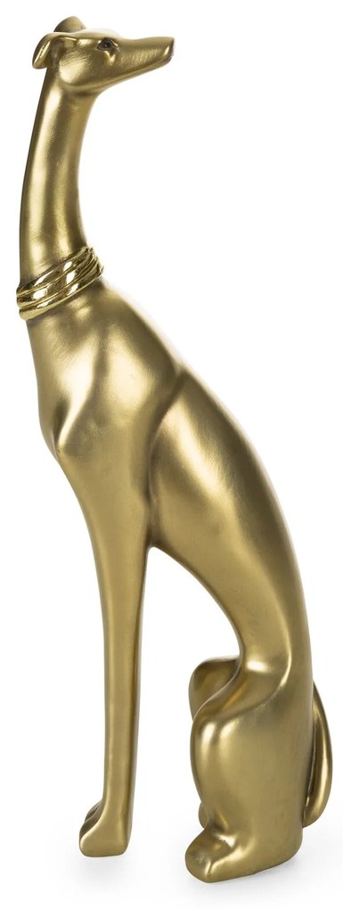 DEKORAČNÁ SOŠKA DOG 13X7X36 CM ZLATÁ