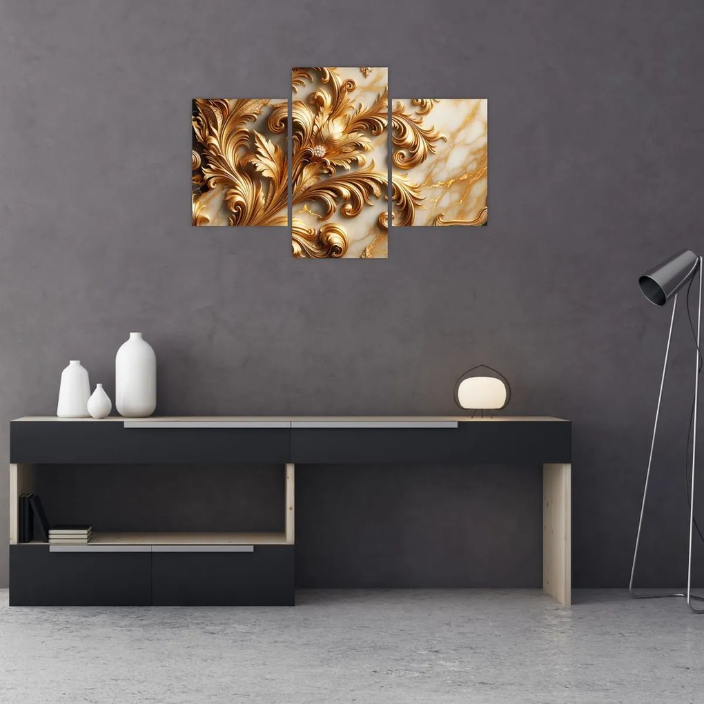 Obraz - Mramor so zlatom (90x60 cm)