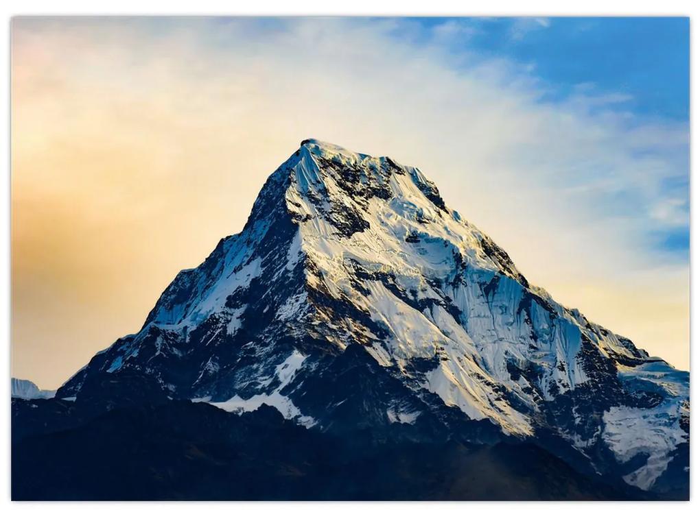 Sklenený obraz zasnežených hôr, Nepál (70x50 cm)