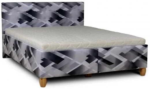 Manželská posteľ s lamelovým roštom ALMA 160x200 cm, sivá vzor (č.334)