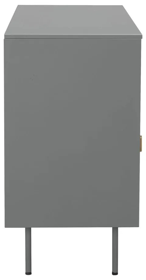 Sivá kovová vitrína 104x80 cm Rosalie – Støraa