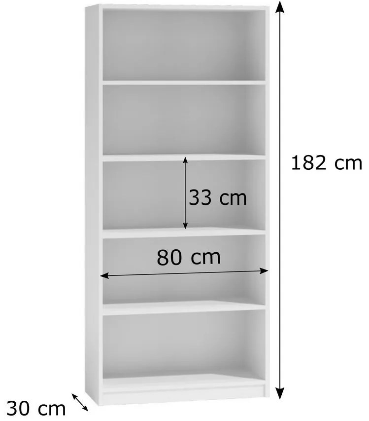 Knižnica ARTISAN 80 cm dub artisan/biela
