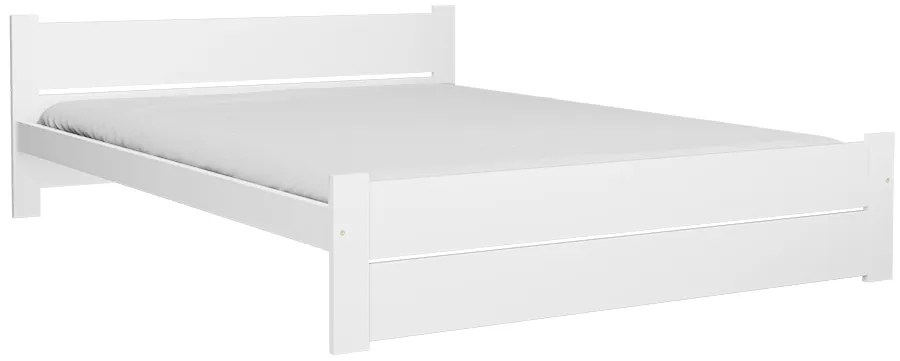 Posteľ IKAROS DOUBLE 160 x 200 cm, biela Rošt: S latkovým roštom, Matrac: Bez matraca