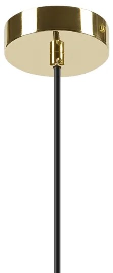 Luster na lanku HARMA 1xE27/15W/230V pr. 25 cm biela/zlatá