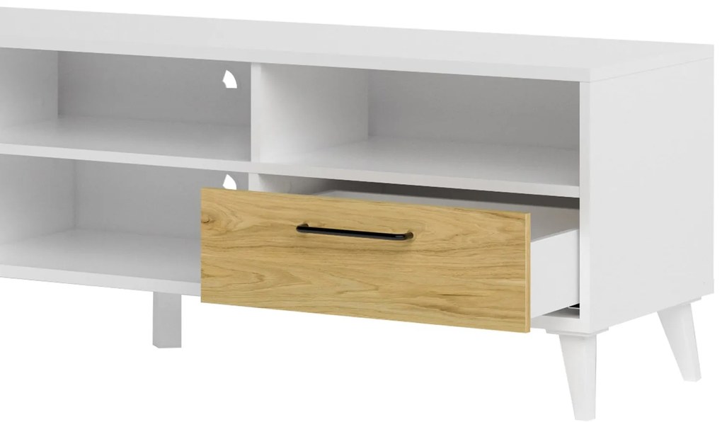 Televízny stolík Barris 25 160 cm orech americký/biely