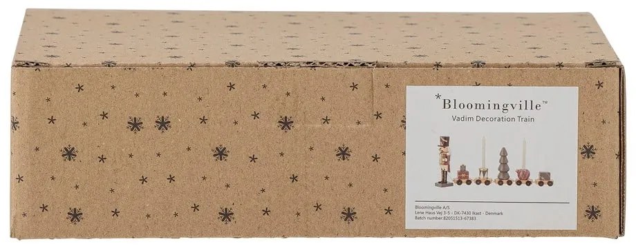 Drevený svietnik s vianočným motívom Vadim – Bloomingville