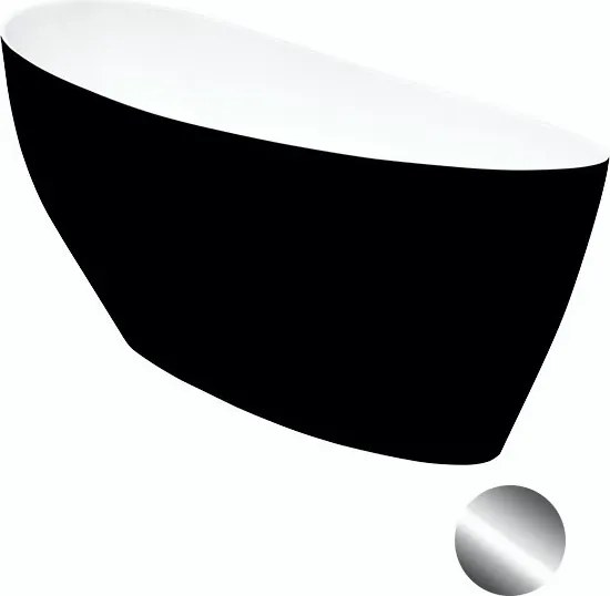 Besco Voľne stojaca vaňa z liateho mramoru Keya BW 165x70 BESCO-Typ výpuste: Click-Clack s vrchným čistením, grafit, BESCO-Rozmery: 163,5x70,5, BESCO…