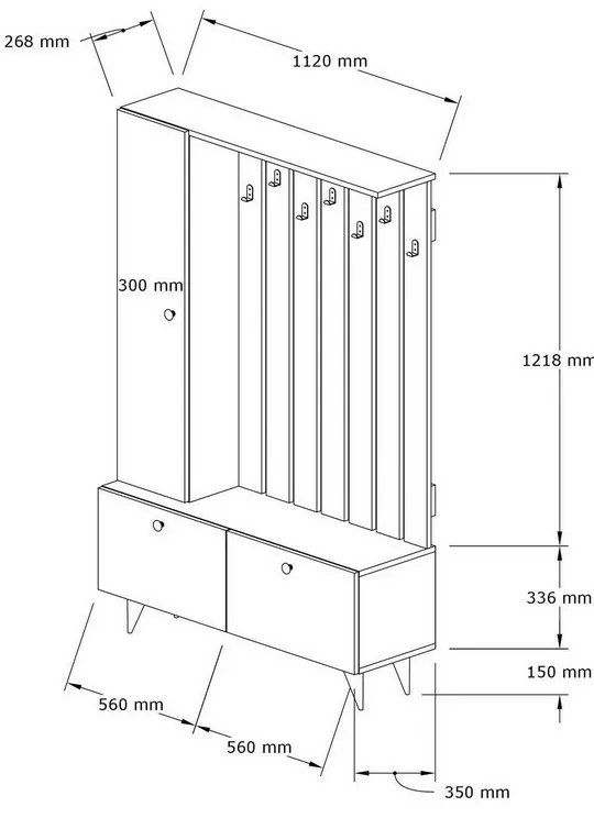 Predsieňová zostava Lala Walnut