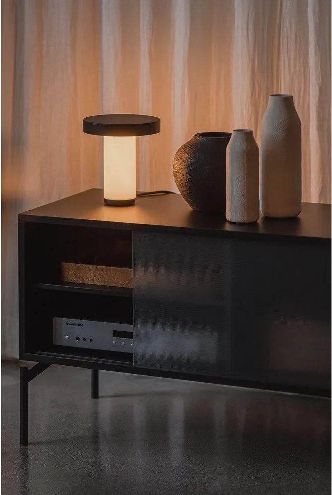 Čierny TV stolík 160x60x42 cm Met – noo.ma