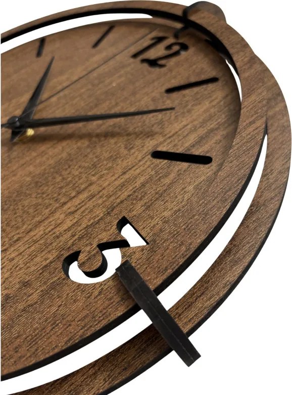 Hodiny z orechového dreva pre moderný interiér| SENTOP HDF0601-ORECH-WENGE
