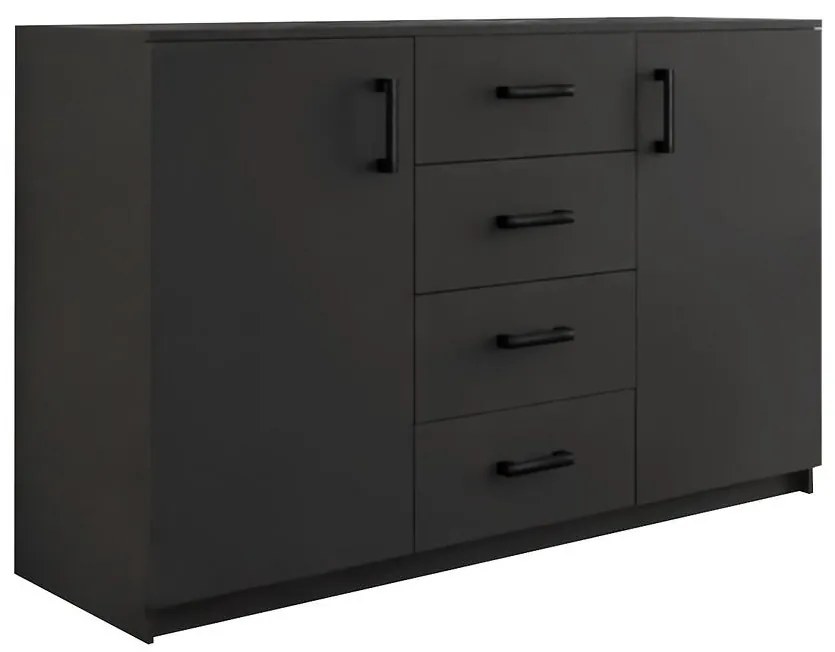 Komoda Bahli čierna mat