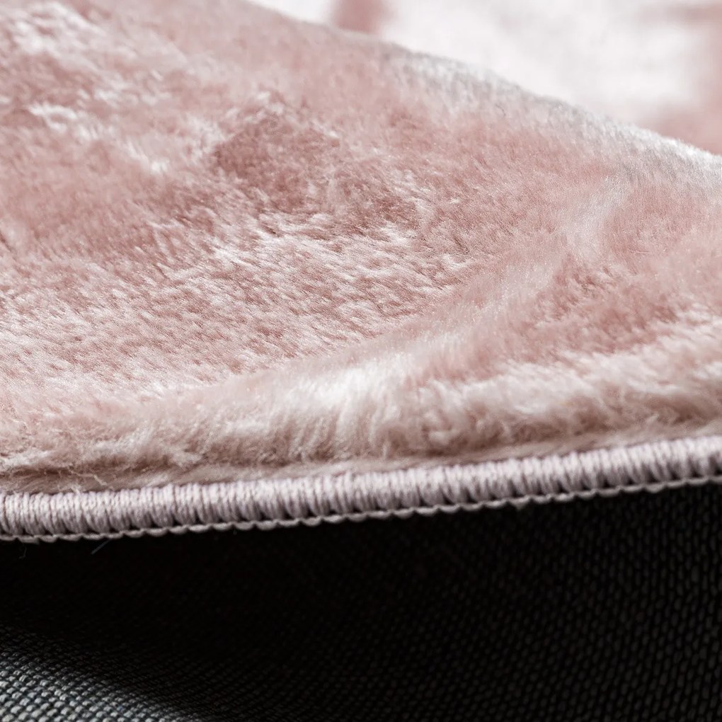 Dywany Łuszczów, Kusový koberec Visco Rabbit Pink 8 kruh, 160x160 (priemer) kruh, ružová, detská izba