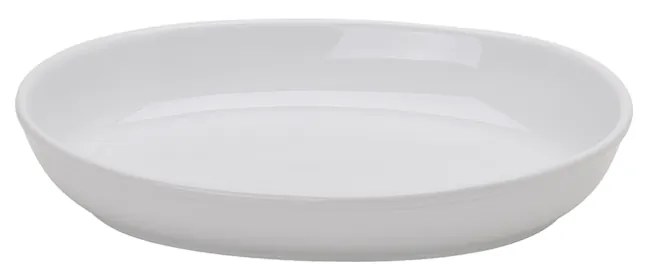 Plytký tanier biely 25 x 17 cm - Elements - 492054