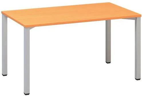 Kancelársky stôl Alfa 200, 140 x 80 x 74,2 cm, rovné vyhotovenie, dezén buk Bavaria, RAL9022