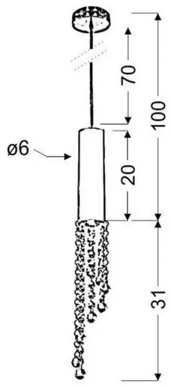 Luster na lanku DUERO 1xGU10/3W/230V
