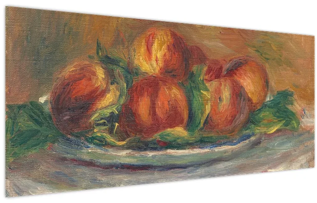 Obraz - Auguste Renoir, Peaches on a  Plate, reprodukcia (120x50 cm)
