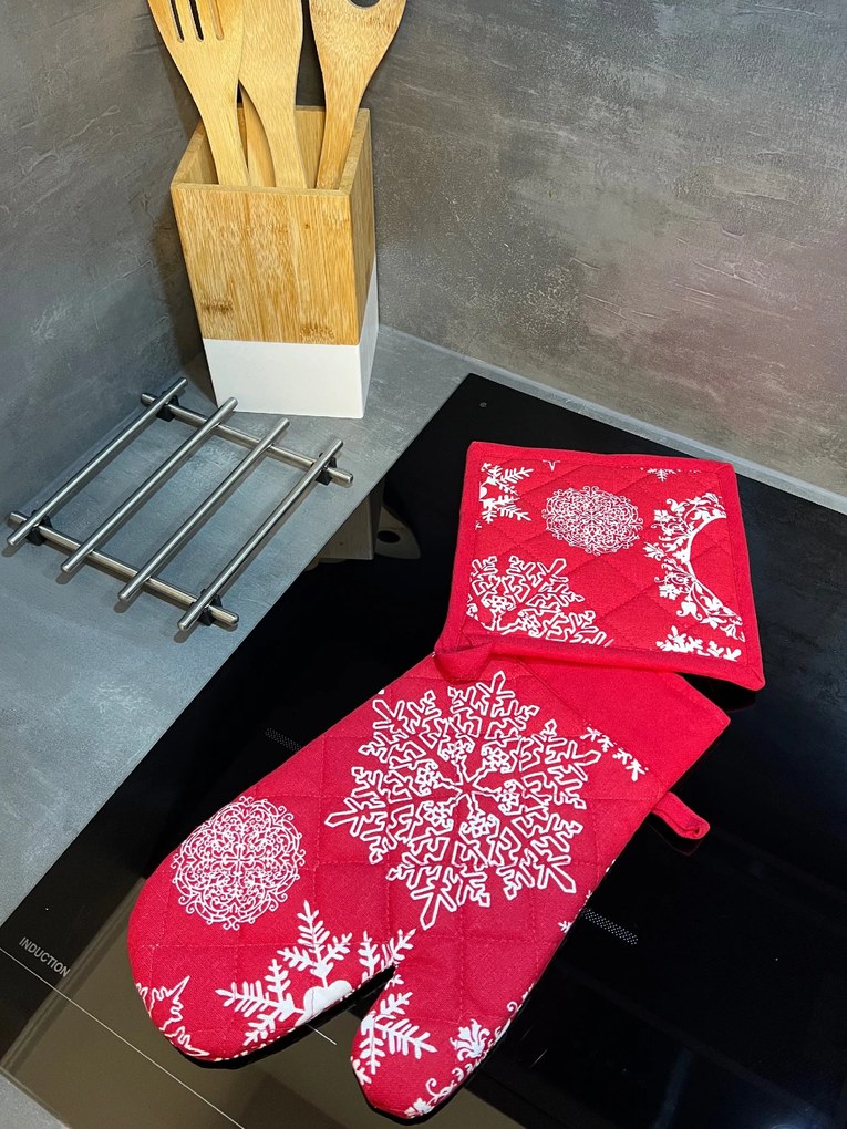 Sendia Textil Vianočný kuchynský 2 set Vločka