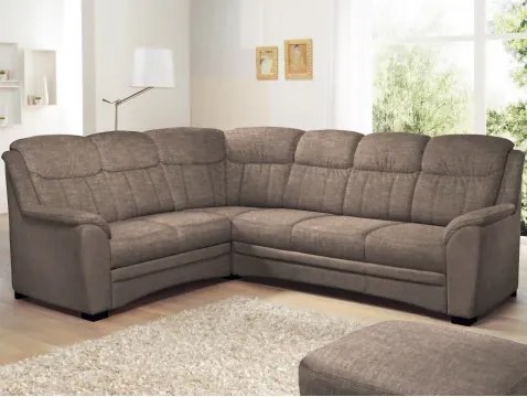 Rohová sedacia súprava Bruno, šedo-hnedá látka, ľavý roh%