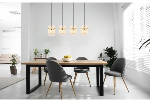 Globo 15698-4HM - Luster na lanku GORLEY 4xE27/60W/230V zlatá