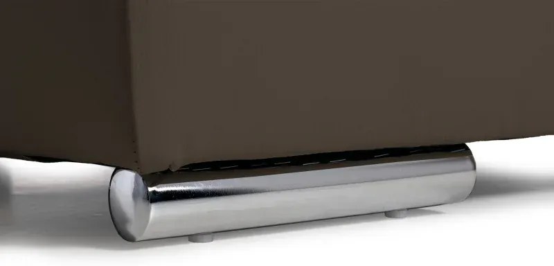 Kožený taburet LOREN II, hnedá (madras - 111 bark)