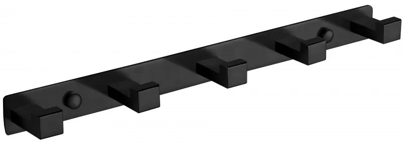 Mexen príslušenstvo, Vešiak na uteráky 5-háčikov, čierna, 709265-70