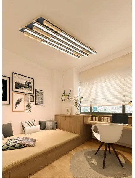 Wofi 9031-506L - LED Stmievateľné stropné svietidlo PALERMO LED/57W/230V drevo