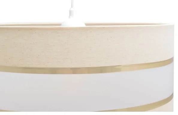 Luster na lanku HELEN 1xE27/15W/230V pr. 40 cm krémová/zlatá