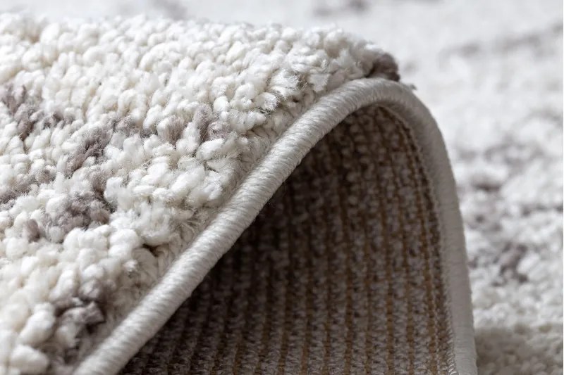 Dywany Łuszczów, Koberec behúň Berber Fez cream, 70x300, biela, obývacia izba