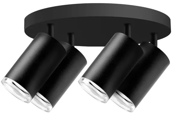 LED RGBW stmievateľné kúpeľňové bodové svietidlo TURYN 4xGU10/6,5W/230V IP44 čierne