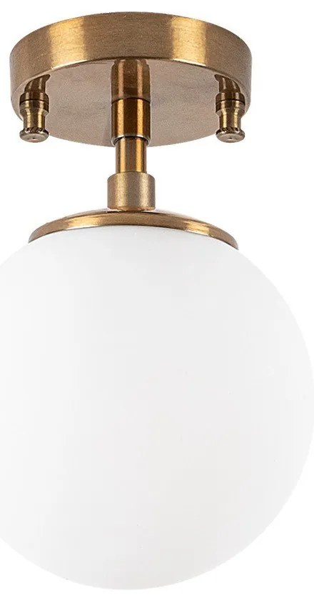 Biele/v mosadznej farbe stropné svietidlo so skleneným tienidlom ø 15 cm Atmaca – Opviq lights