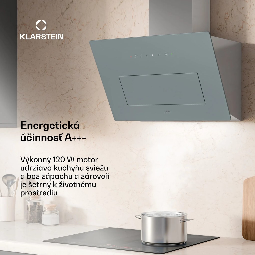 Klarstein SleekAir odsávač pár | A+++ | 717 m³/h | dotykový ovládanie | LED | 60 cm