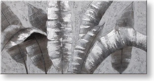 Maľovaný obraz na stenu LISTY 100x50 cm