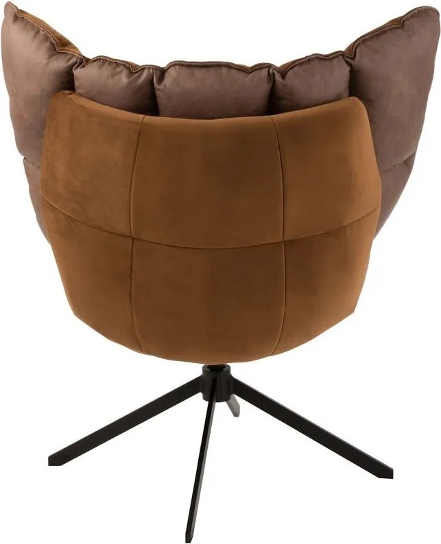 Hnedé zamatové relaxačné kreslo Chair Relax Bubby Brown - 78*73*92cm