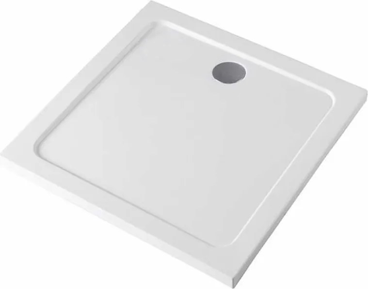 BPS-koupelny Štvorcový sprchový kút HYD-SK93C 100x100 chróm/transparent + vanička HYD-SSV-ST06A biela
