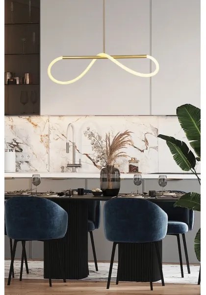 LED luster na lanku SUPREME LED/18W/230V 80 cm zlatý