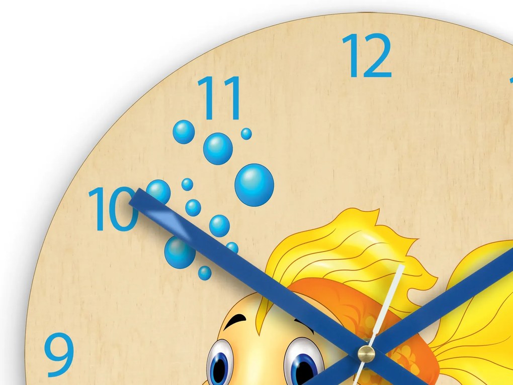 Dětské nástěnné hodiny Ami Zlatá rybka 30 cm vícebarevné