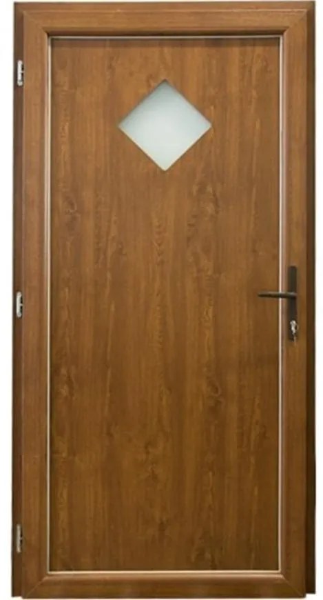 Dvere vchodové Madeleine Eco D19 90L 98x198x6 zlatý dub