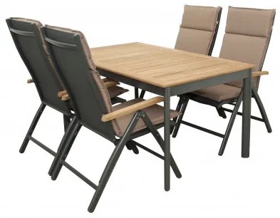 Doppler Concept teak 4+1 - záhradné sedenie (hliník/drevo)
