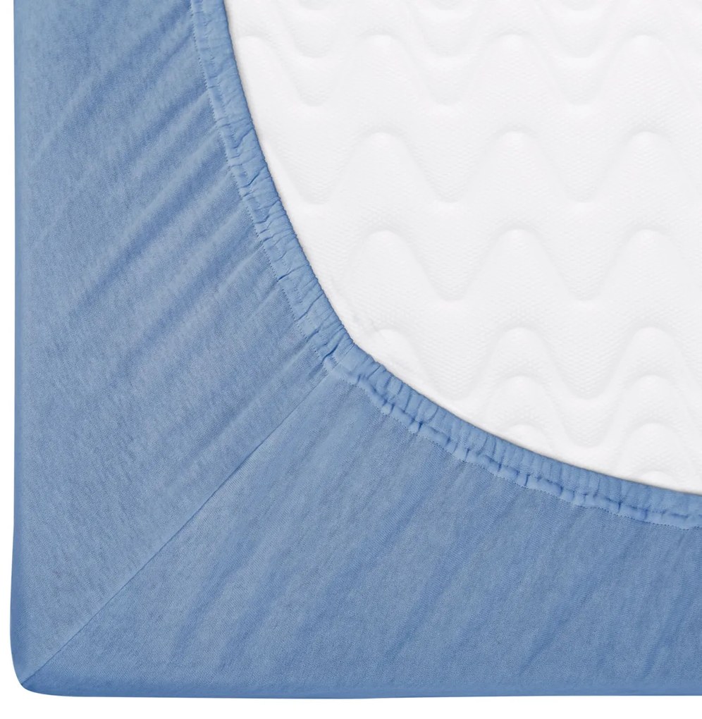 JERSEY PRESTIERADLO PREMIUM 200X220 CM MODRÉ