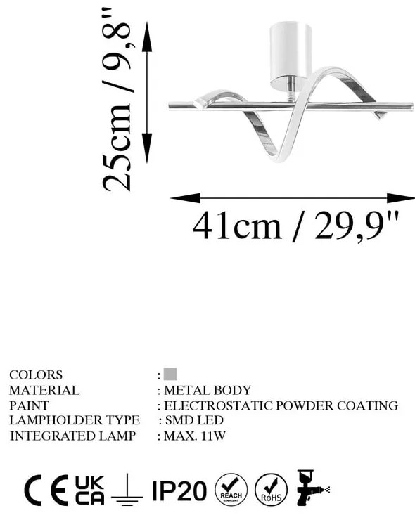 LED stropné svietidlo v striebornej farbe ø 7 cm Likma – Opviq lights