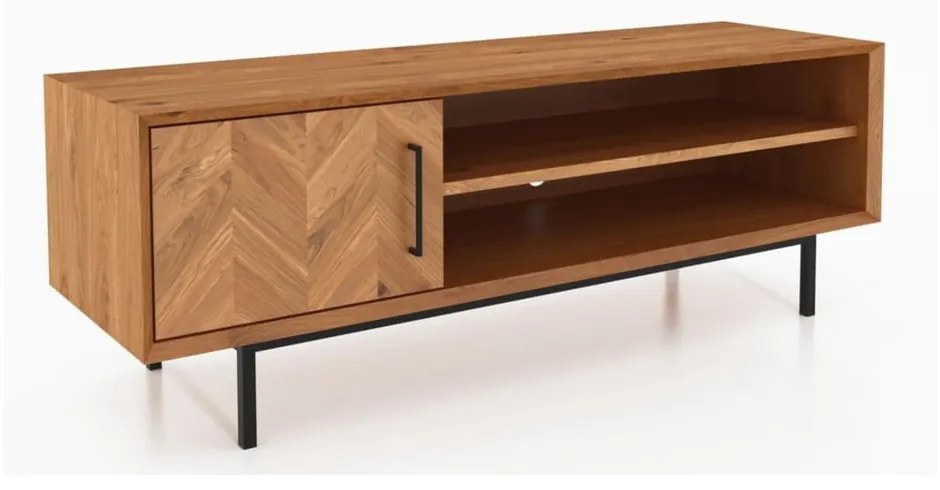 TV stolík z dubového dreva v prírodnej farbe 144x50 cm Abies - The Beds