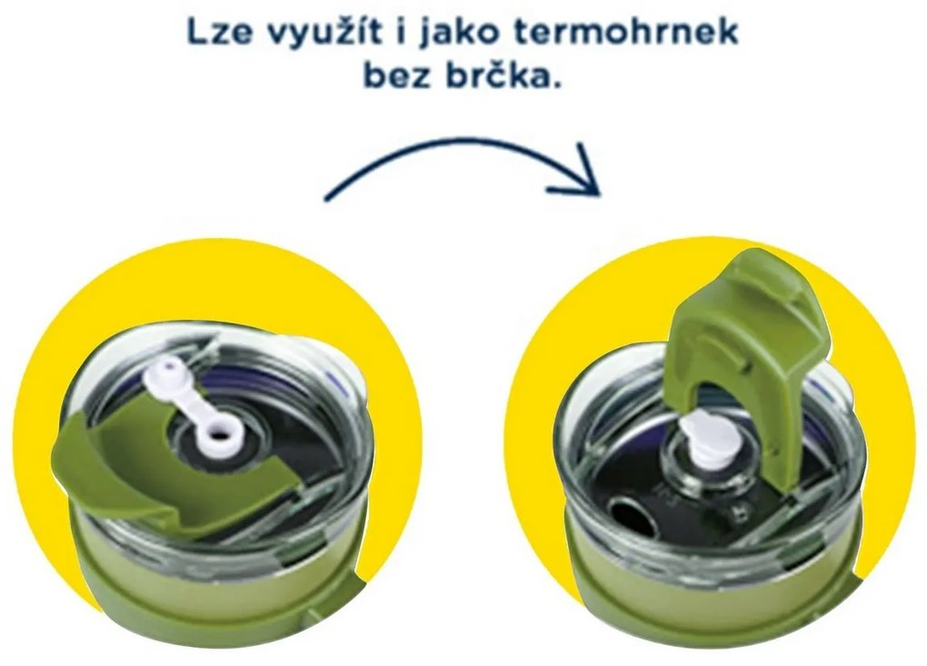 Albi Nehrdzavejúci termohrnček XXL 1200 ml, zelená