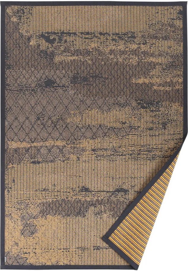 Béžový vzorovaný obojstranný koberec Narma Nehatu, 70 × 140 cm